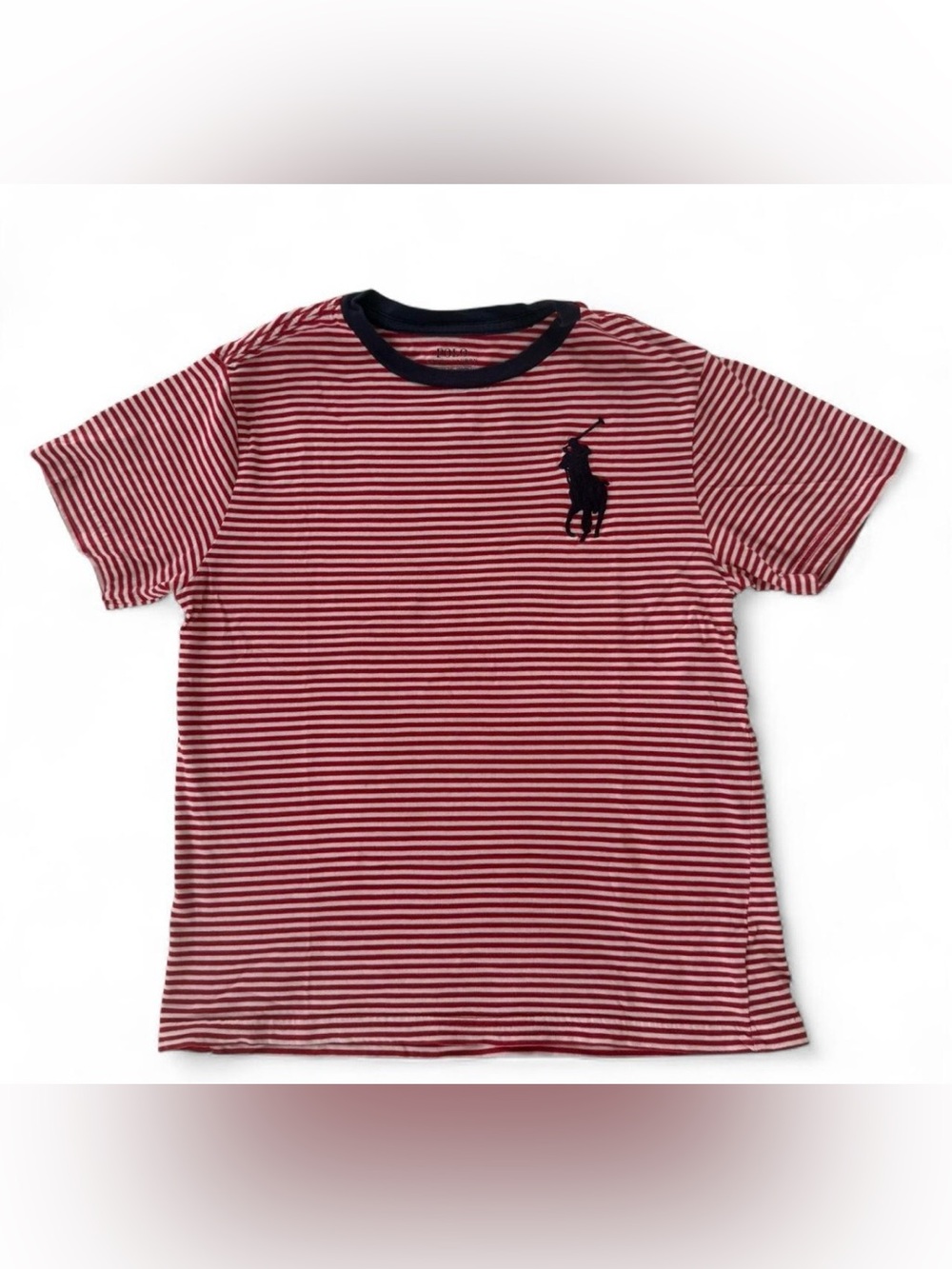 Polo by Ralph Lauren Big Ponny Red, White & Navy Striped Short Sleeve Tee